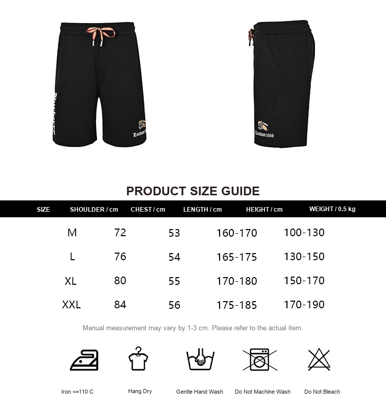 Burberry Check Equestrian Embroidered Shorts - size chart
