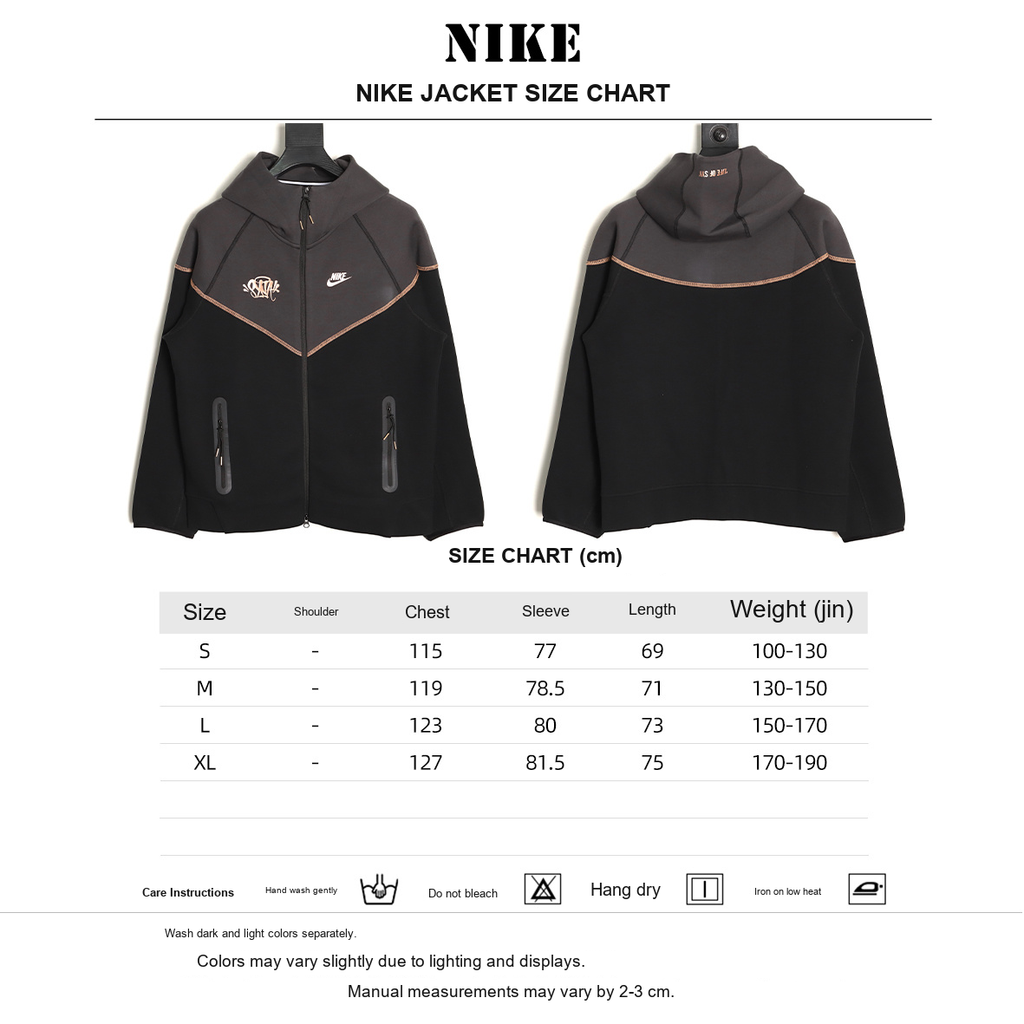 Nike x Central Cee Tech Fleece Windrunner Jacket – Black - size chart