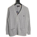 Ralph Lauren Cable-Knit Button Cardigan – Gray - front view