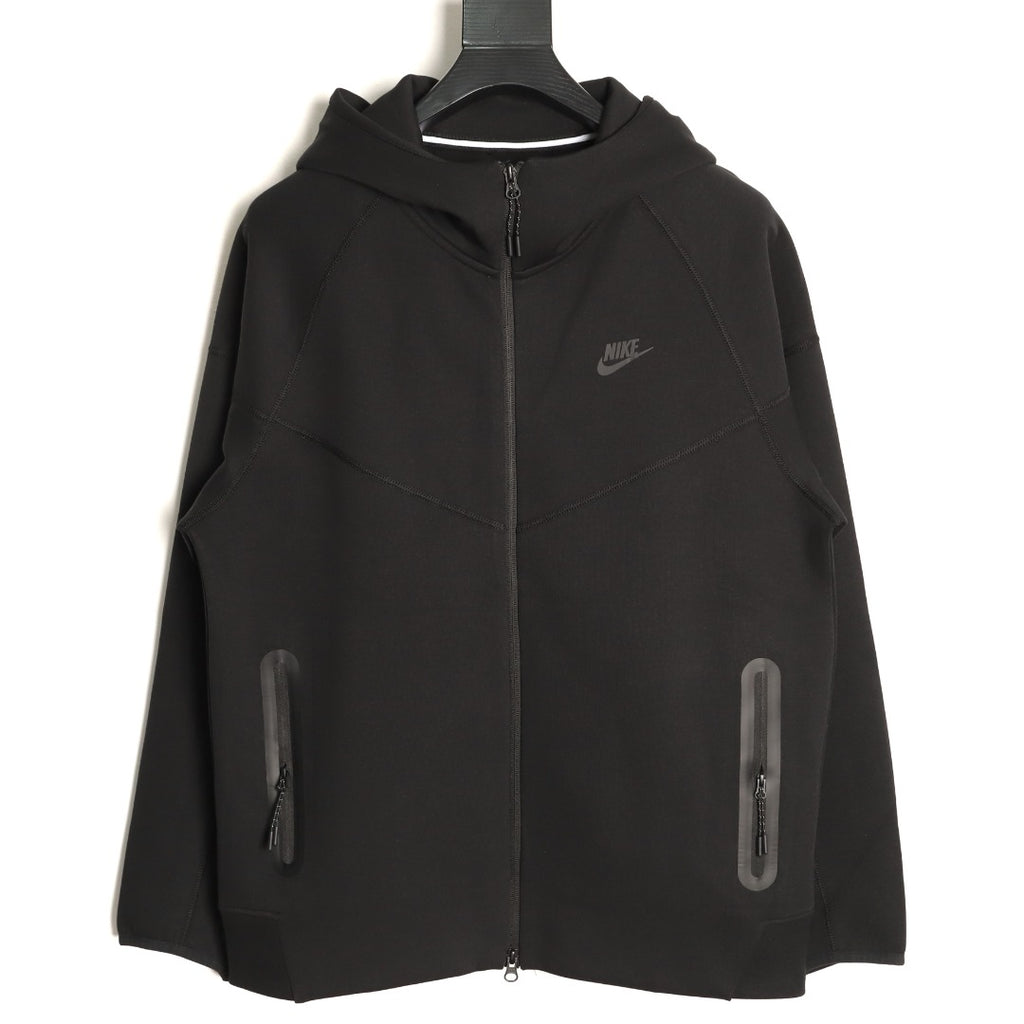 Nike Tech Fleece Windrunner Hooded Jacket – Black - front view