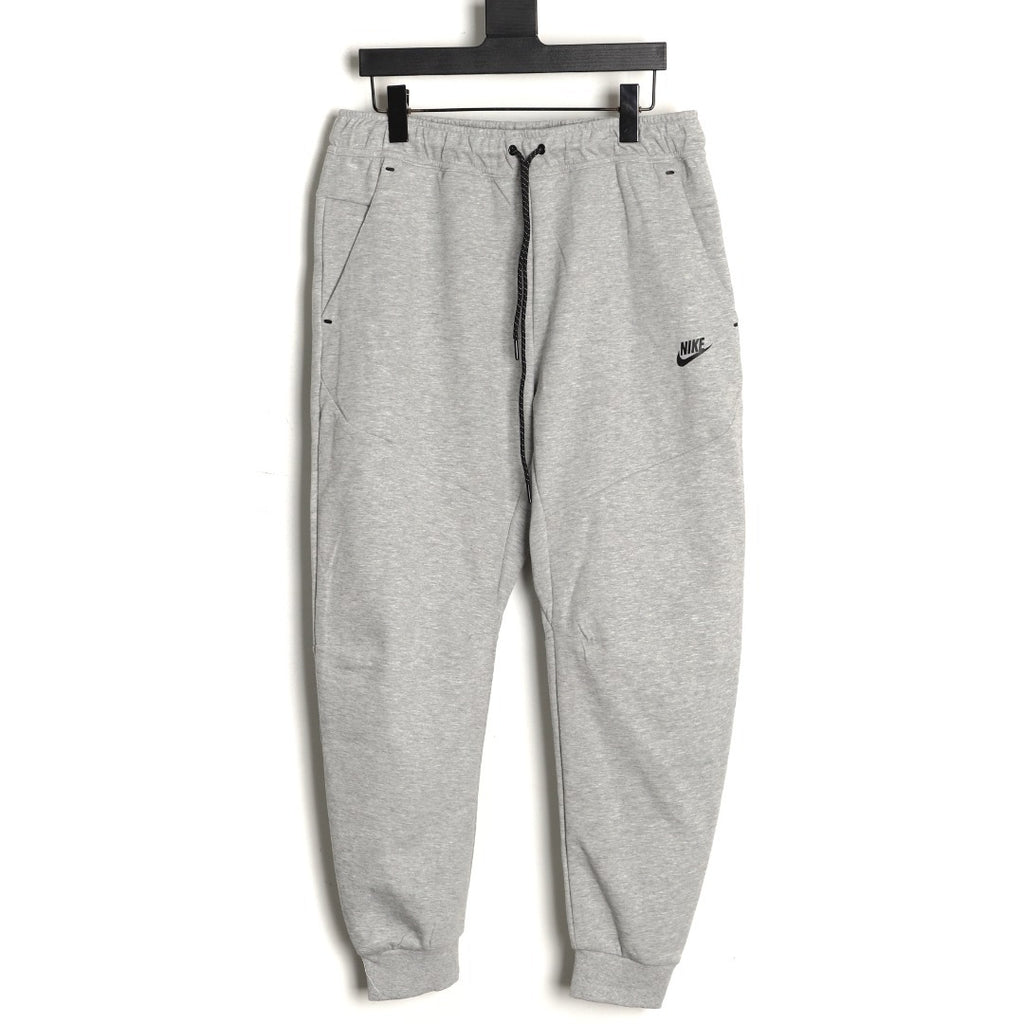 Nike Tech Fleece Windrunner Logo Pants – Heather Gray - front view