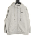 Nike x Supreme 25FW Zip Hooded Jacket – Heather Gray - front view