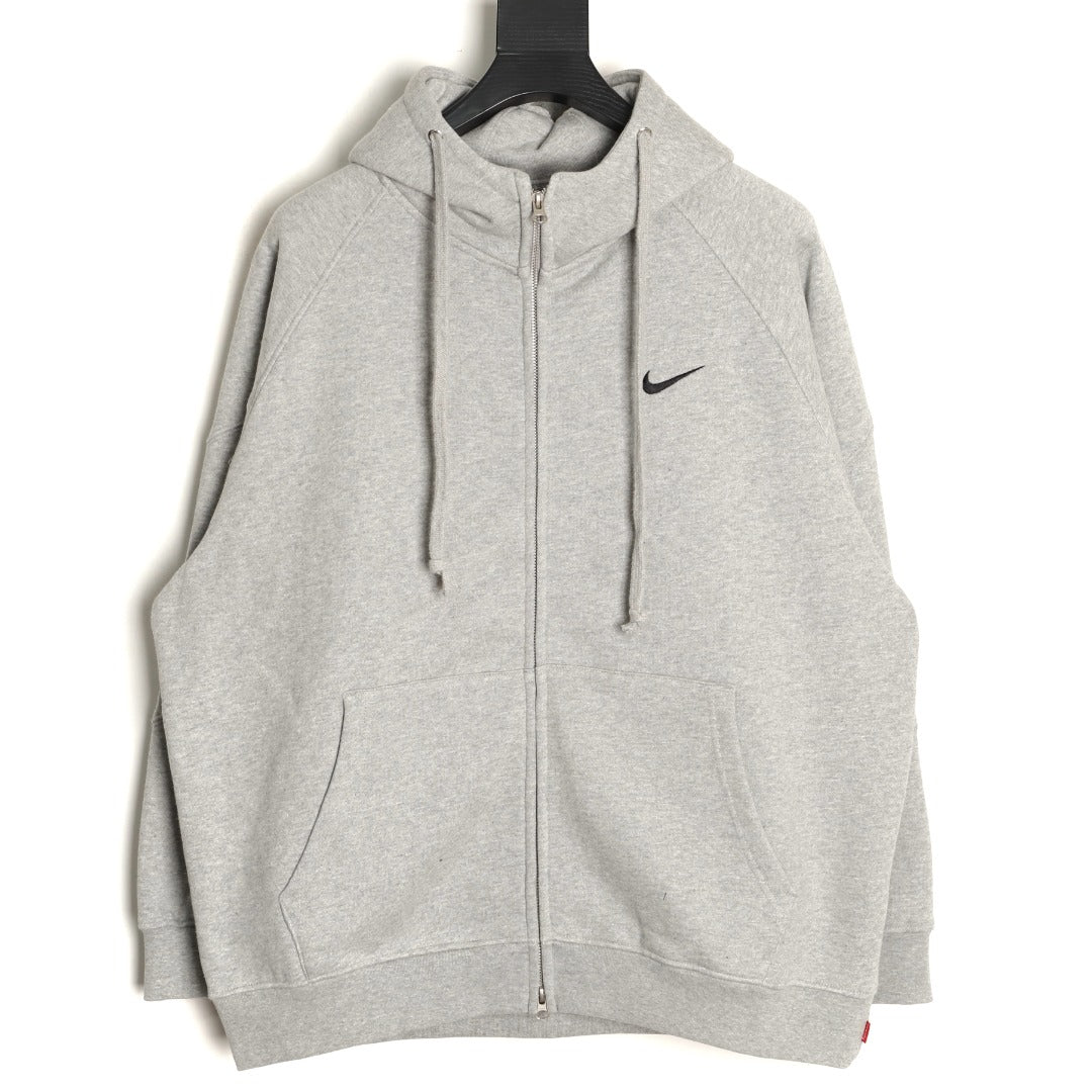Nike x Supreme 25FW Zip Hooded Jacket – Heather Gray - front view