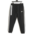 Nike Tech Fleece Windrunner Logo Pants – Black and White - front view