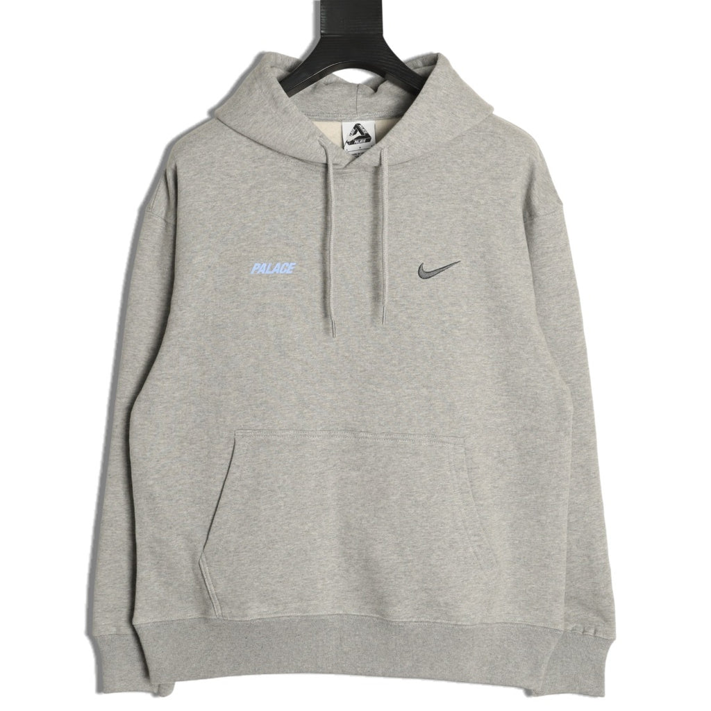 Nike x Palace Logo Graphic Hoodie – Heather Gray - front view
