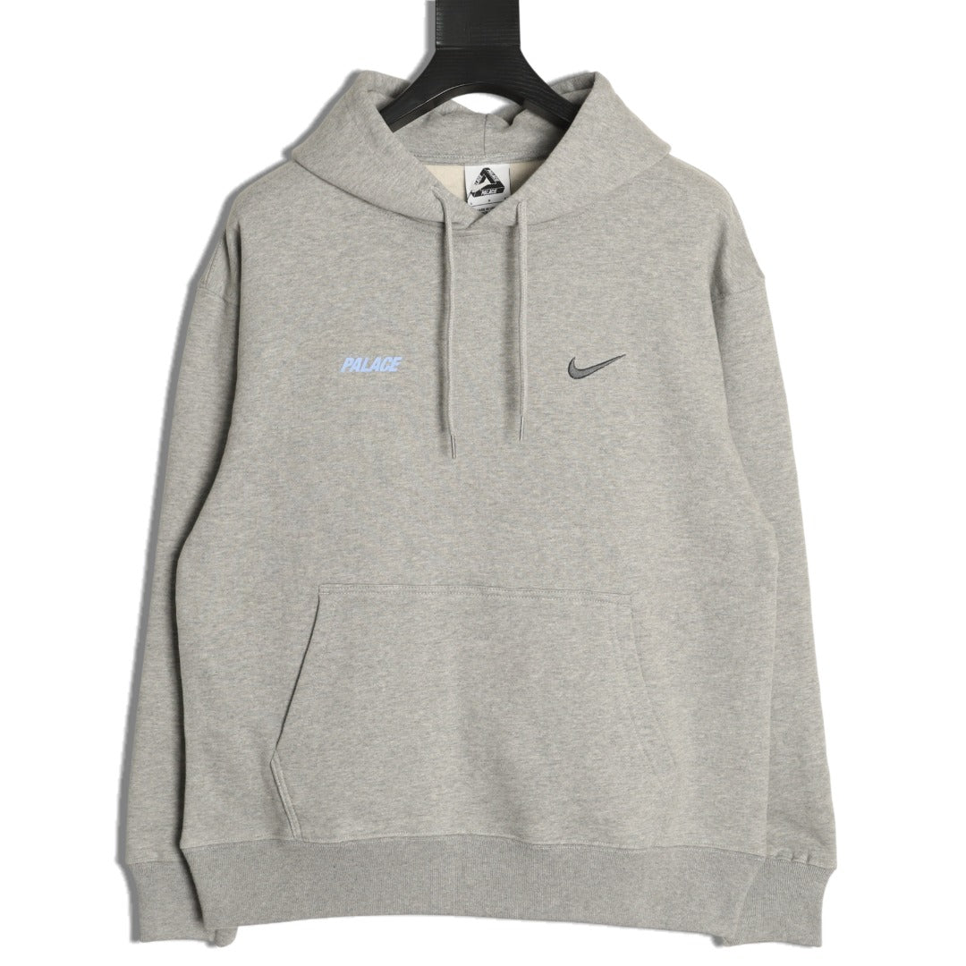 Nike x Palace Logo Graphic Hoodie – Heather Gray - front view