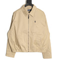 Ralph Lauren Pony Logo Zip Jacket – Tan - front view
