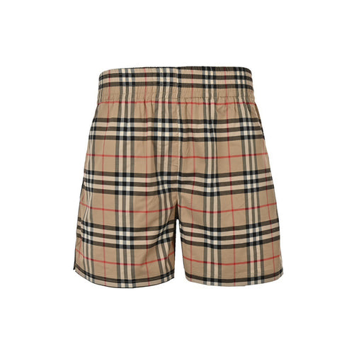 Burberry Black-Trim Check Shorts - front view