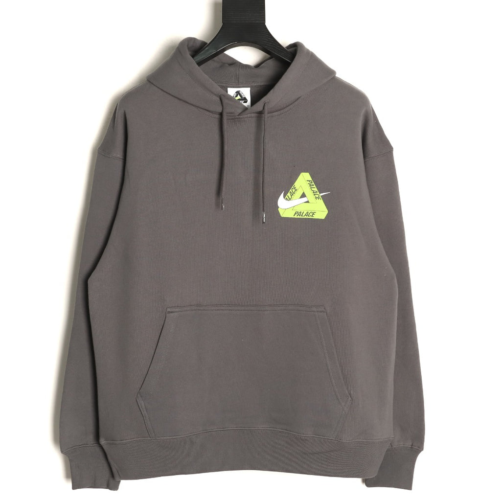 Nike x Palace Logo Hoodie – Charcoal - front view