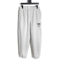 Nike x Stussy 23SS Embroidered Fleece Sweatpants – Light Gray - front view