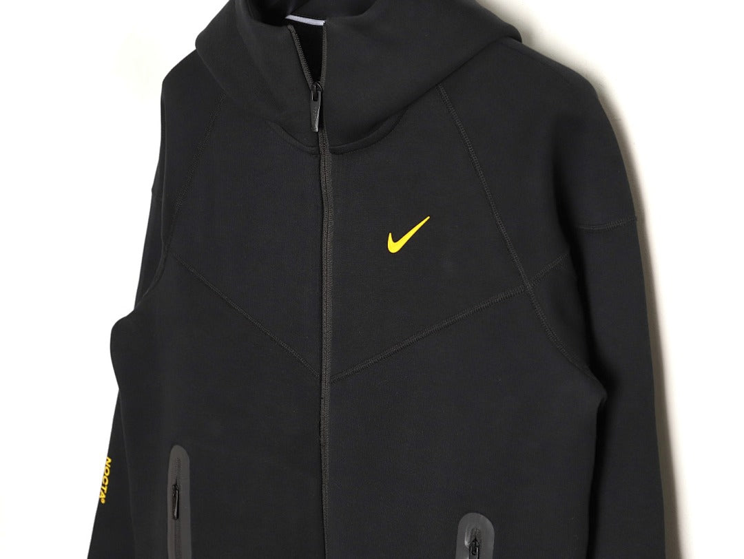 Nike x NOCTA Tech Fleece Zip Hooded Jacket – Black and Gold - front view