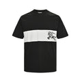 Burberry White Stripe Equestrian Graphic T-Shirt - front view