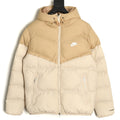 Nike Windrunner Hooded Puffer Jacket – Beige - front view