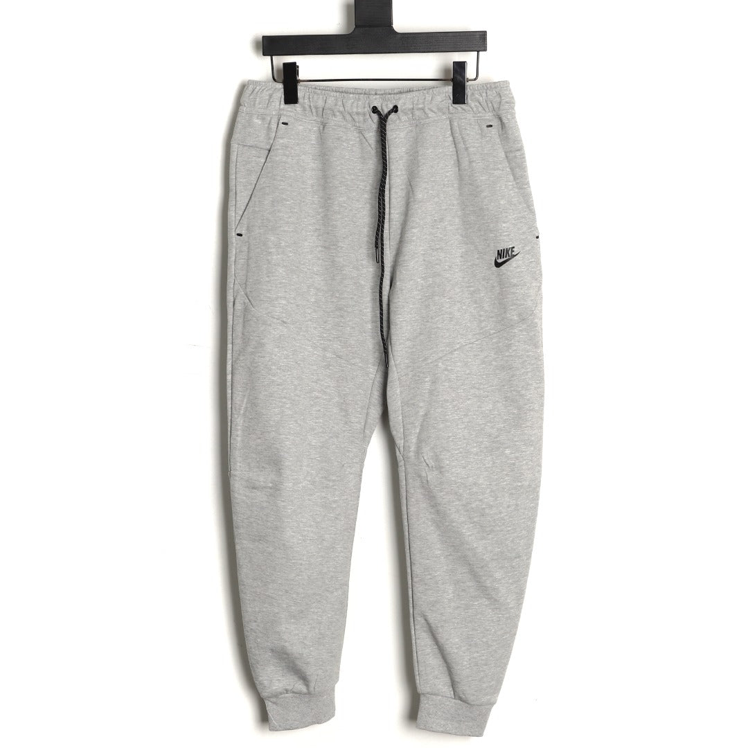 Nike Tech Fleece Windrunner Logo Pants – Light Gray - front view