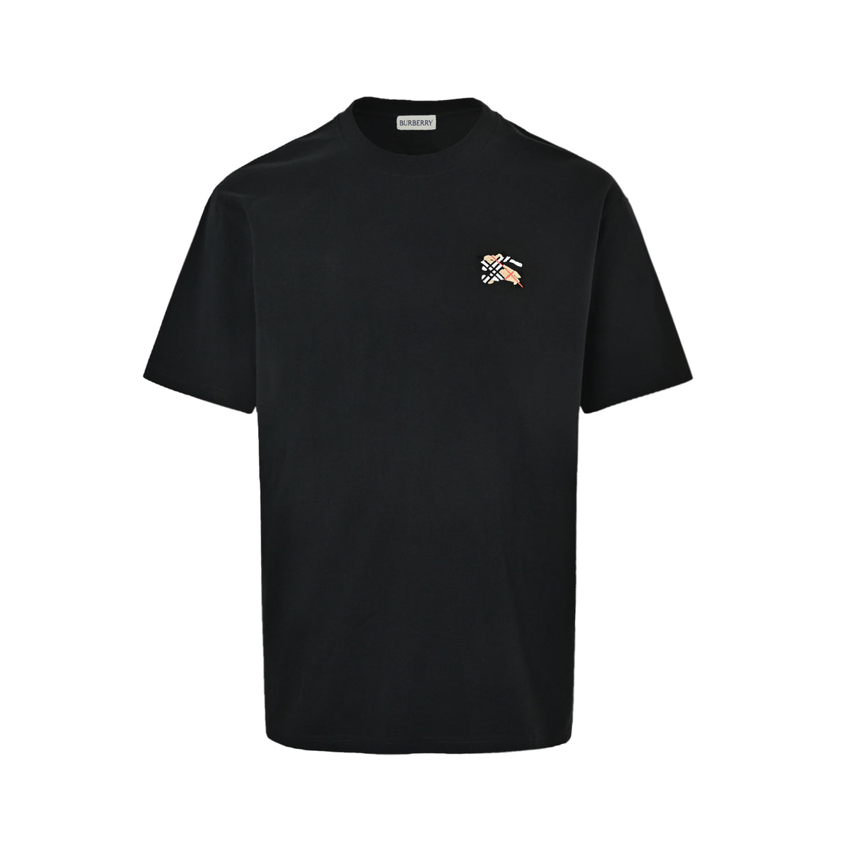Burberry Check Equestrian Embroidered T-Shirt - front view