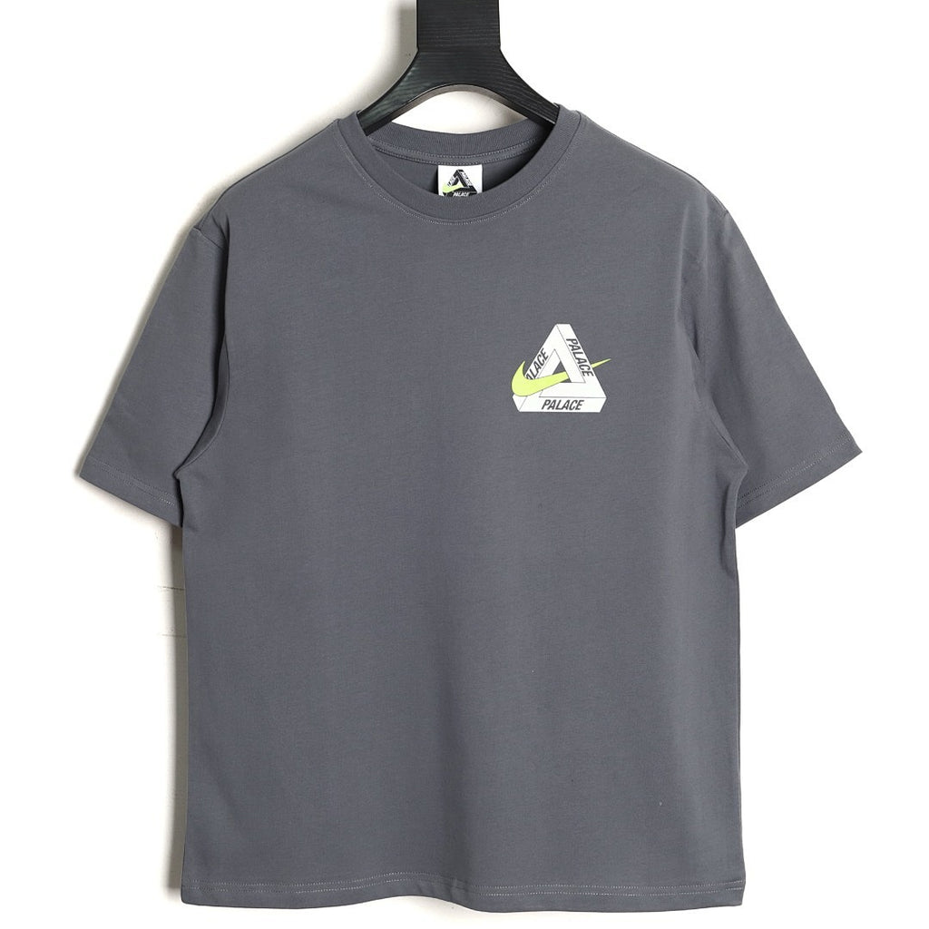 Nike x Palace Logo Graphic T-Shirt – Charcoal and Neon - front view
