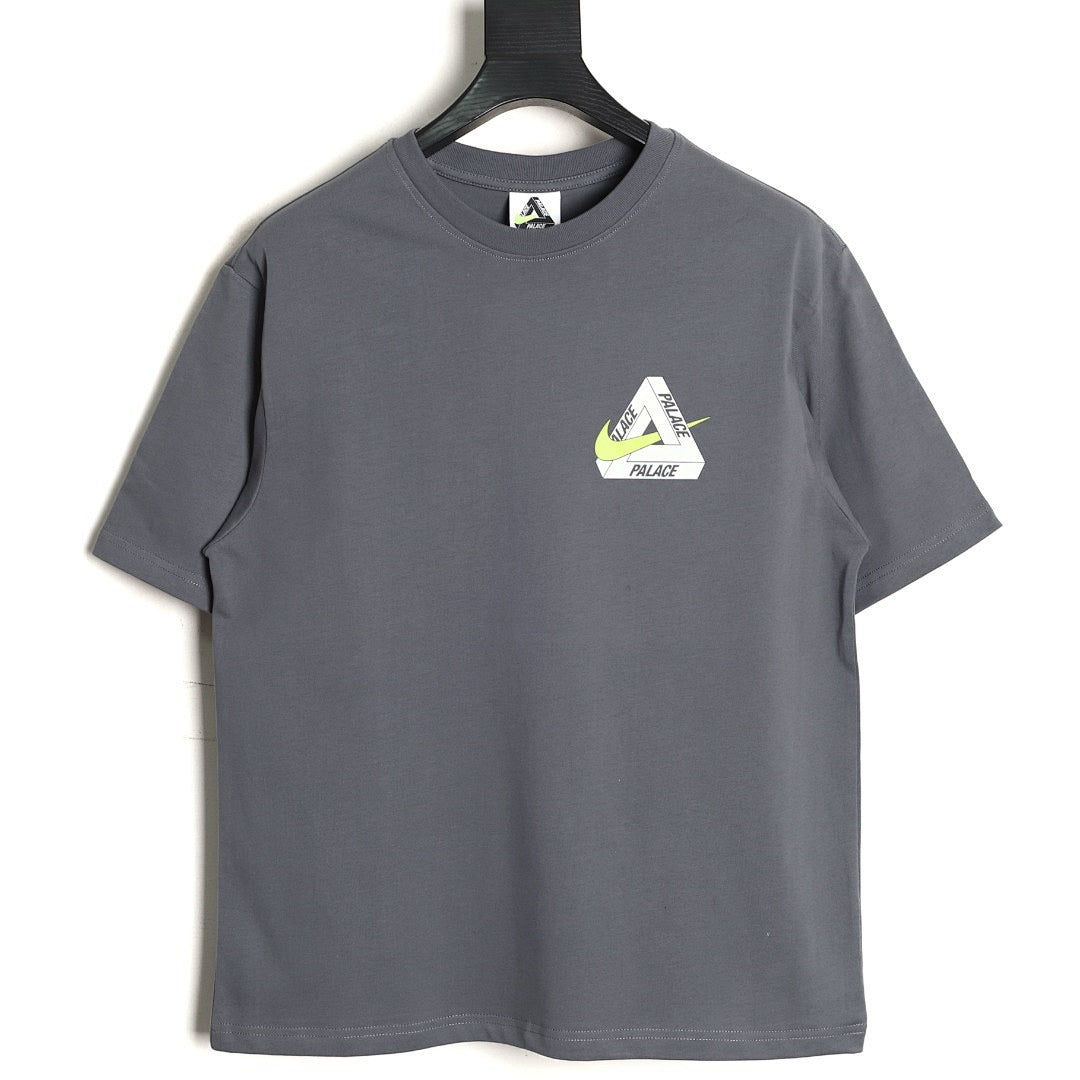 Nike x Palace Logo Graphic T-Shirt – Charcoal and Neon - front view