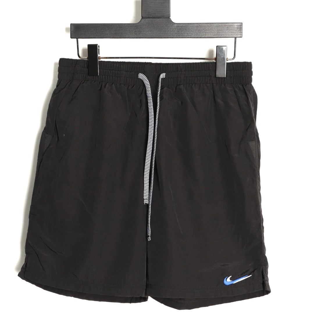 Nike Japan Double-Swoosh Woven Beach Shorts – Black - front view