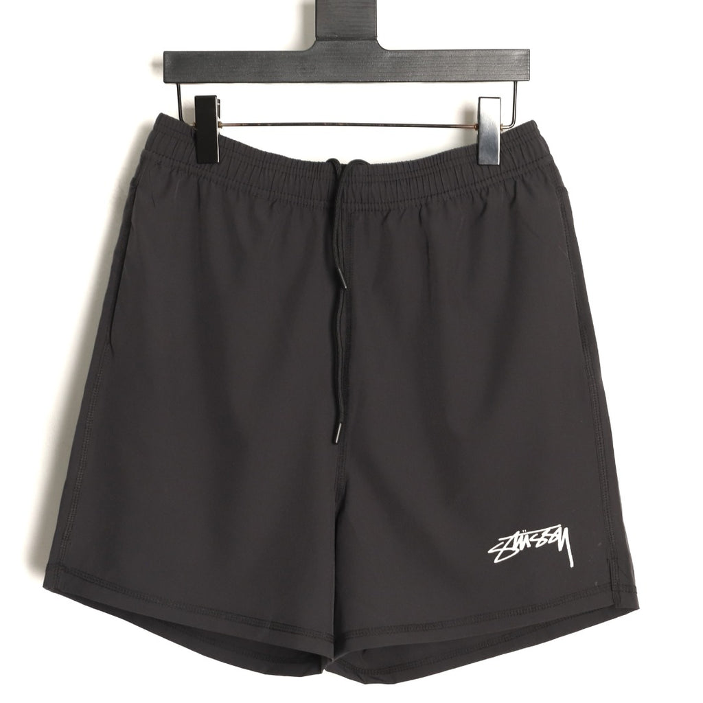 Nike x Stussy Woven Graphic Shorts – Black - front view