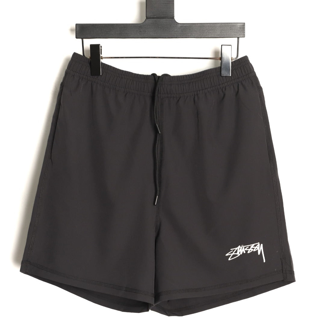 Nike x Stussy Woven Graphic Shorts – Black - front view