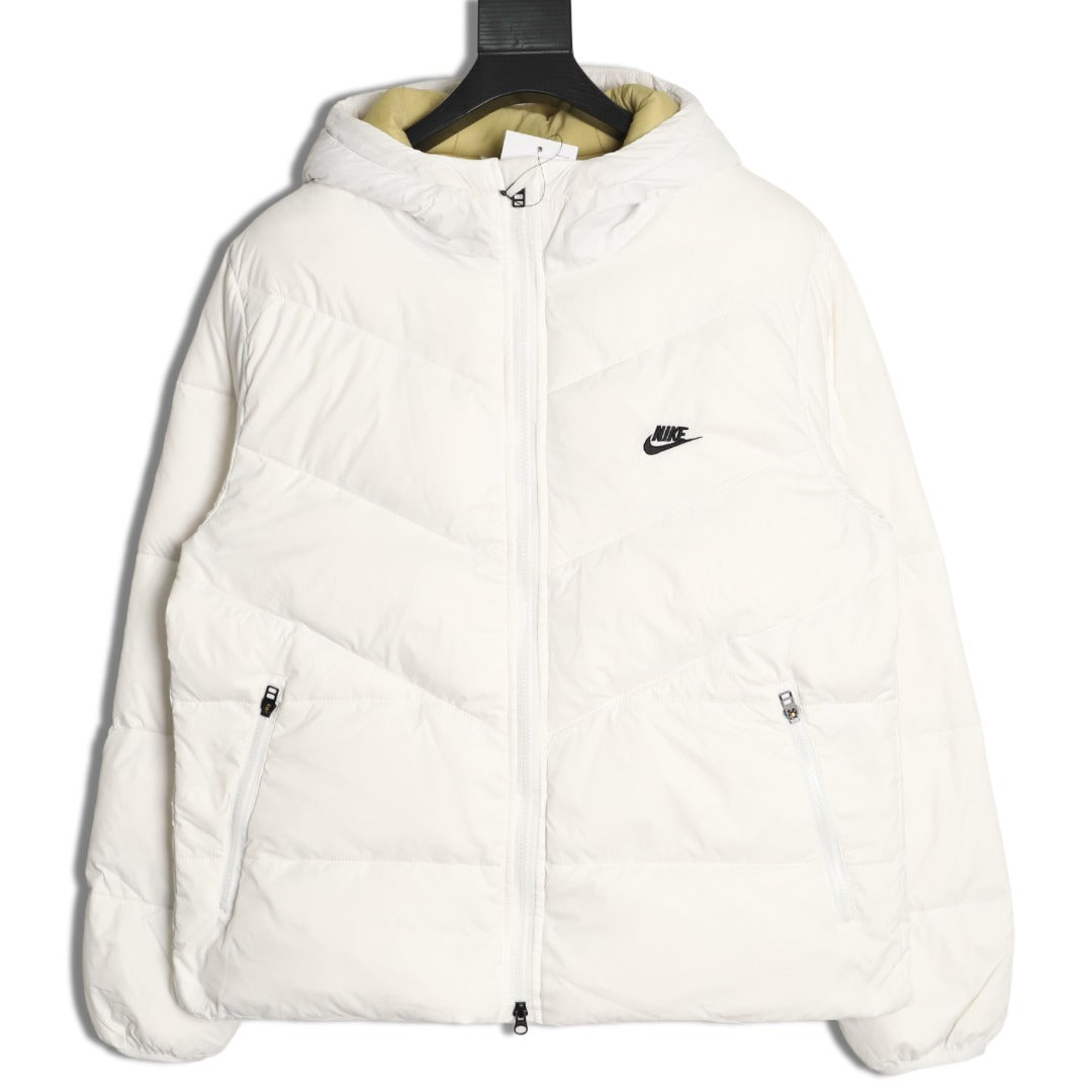 Nike Windrunner 2025 Lightweight Hooded Puffer Jacket – White - front view