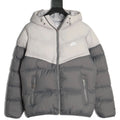 Nike Windrunner Hooded Puffer Jacket – White and Gray - front view