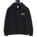 Nike x Stussy Embroidered Fleece Hoodie – Black - front view