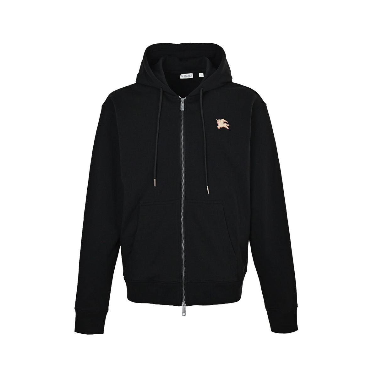 Burberry Check Equestrian Embroidered Zip Hoodie - front view