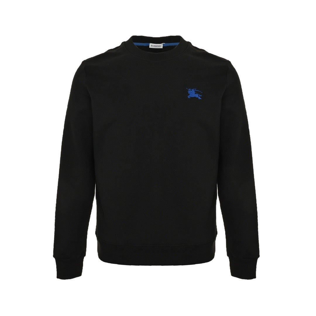 Burberry Blue Equestrian Logo Crewneck Sweatshirt - front view