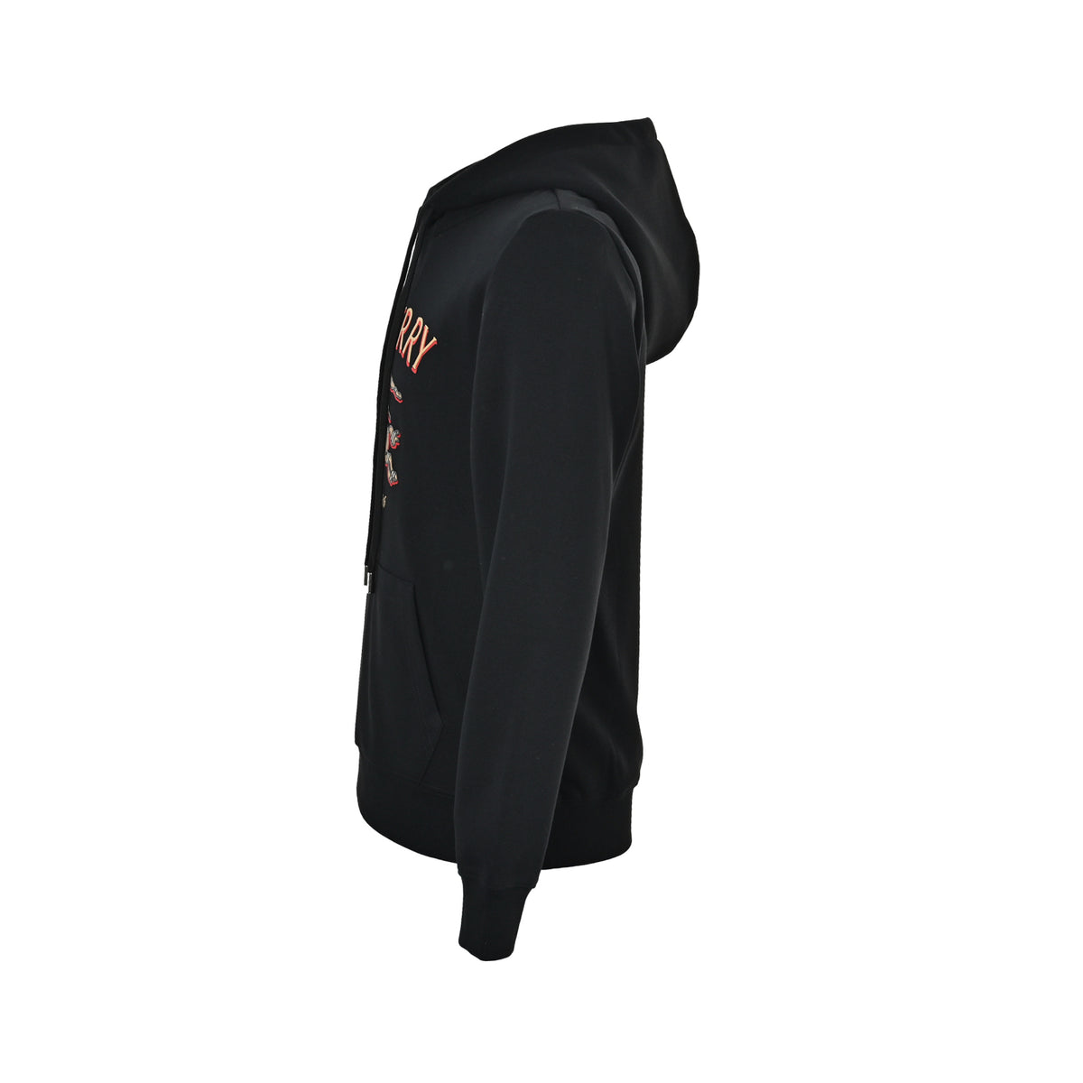Burberry Check Equestrian Graphic Hoodie – Black - side view