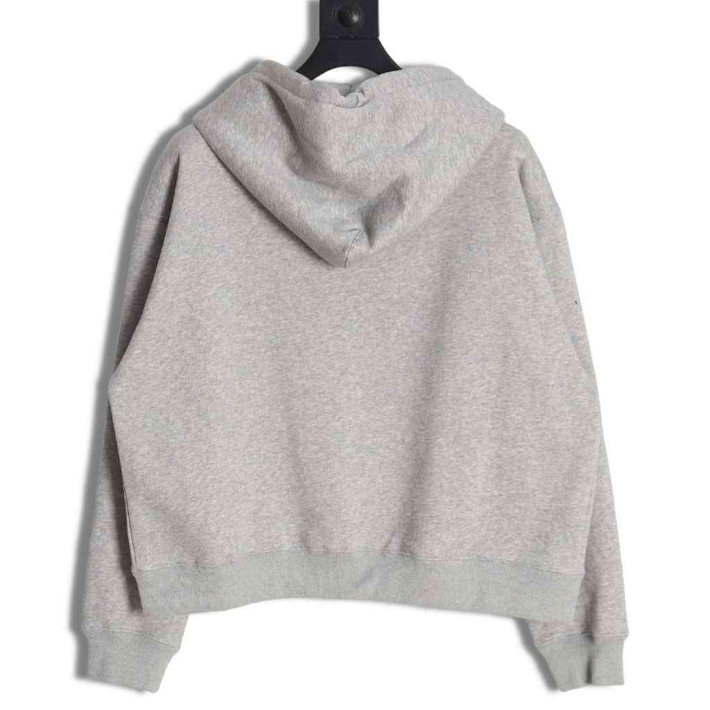 Nike x Stussy Drawstring Zip Hoodie – Light Gray - back view