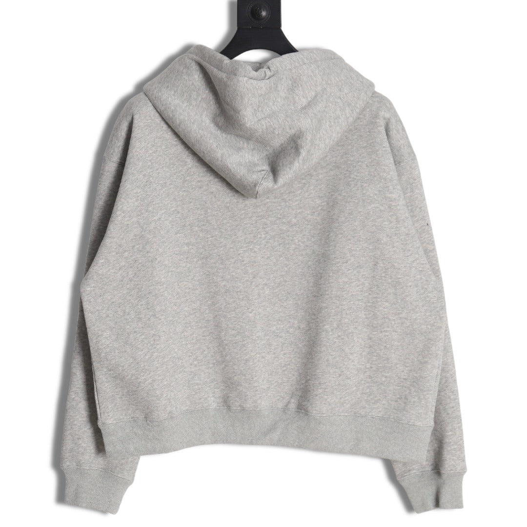 Nike x Stussy Drawstring Zip Hoodie – Light Gray - back view