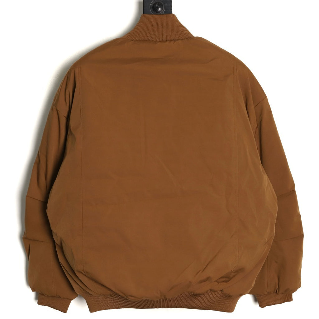 Nike Small-Logo Puffer Jacket – Brown - back view