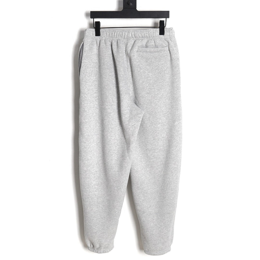Nike x Stussy 23SS Embroidered Fleece Sweatpants – Light Gray - back view