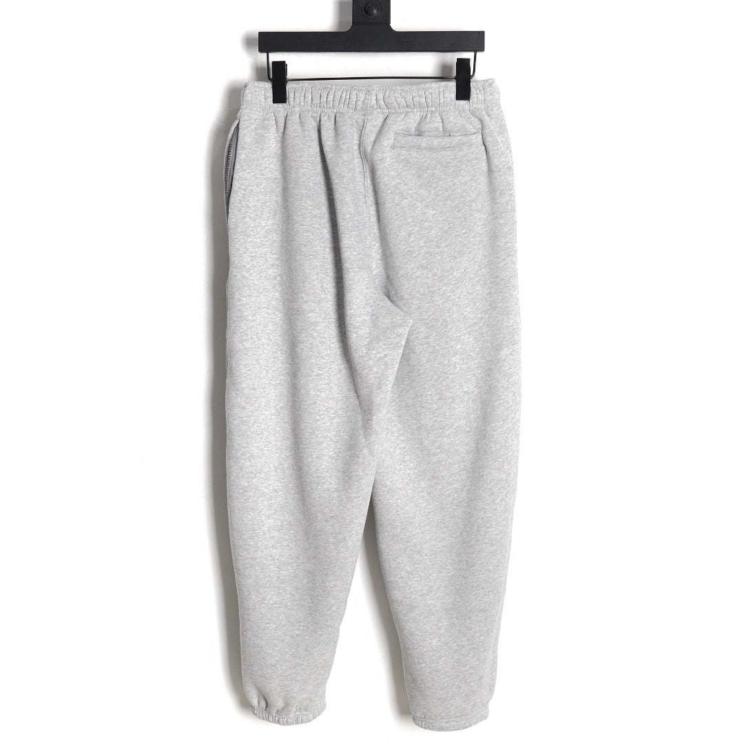 Nike x Stussy 23SS Embroidered Fleece Sweatpants – Light Gray - back view