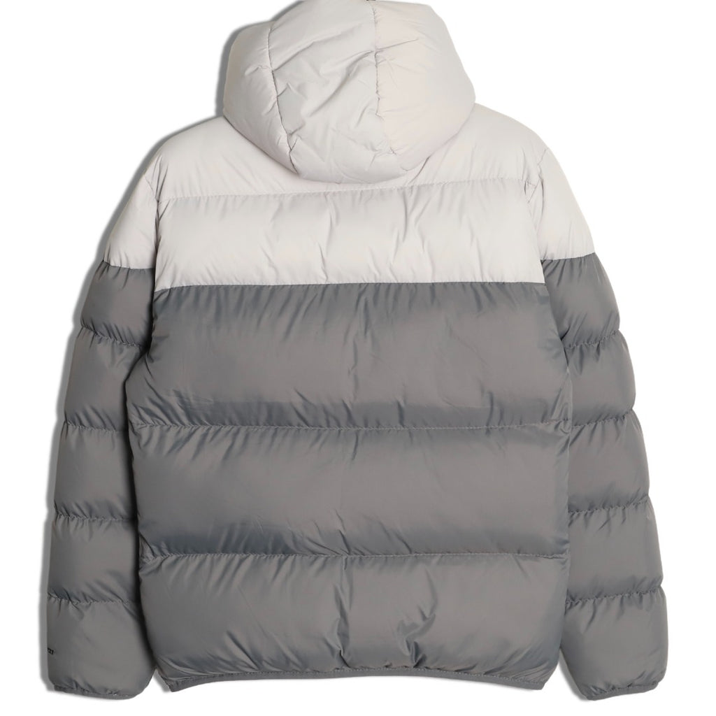 Nike Windrunner Hooded Puffer Jacket – White and Gray - back view