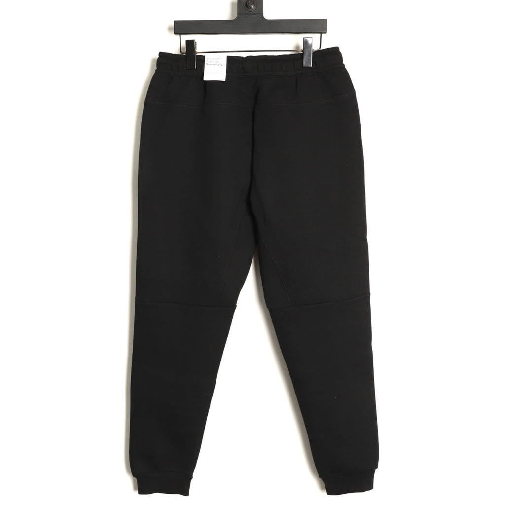 Nike Tech Fleece Windrunner Logo Pants – Black and White - back view