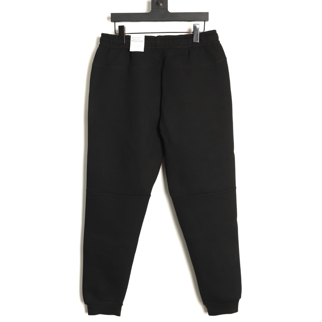 Nike Tech Fleece Windrunner Logo Pants – Black and White - back view