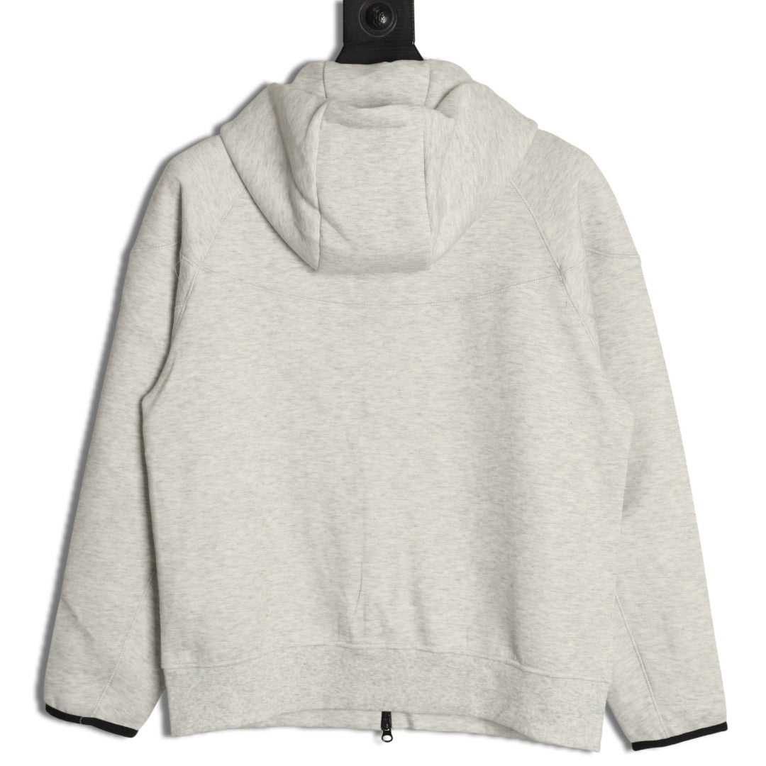 Nike Tech Fleece Windrunner Hooded Jacket – Light Gray - back view