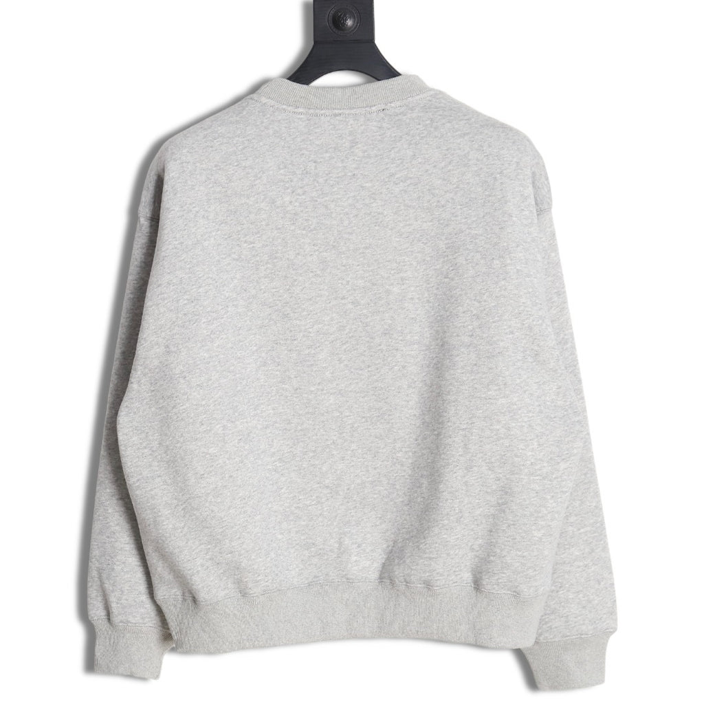 Nike x Stussy 23SS Embroidered Fleece Sweatshirt – Light Gray - back view