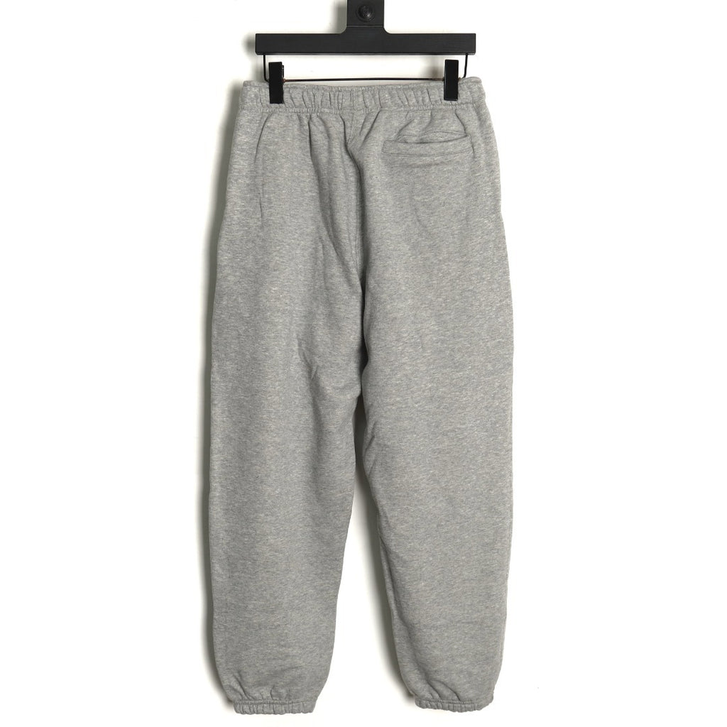 Nike x Stussy 23SS Embroidered Fleece Sweatpants – Gray - back view