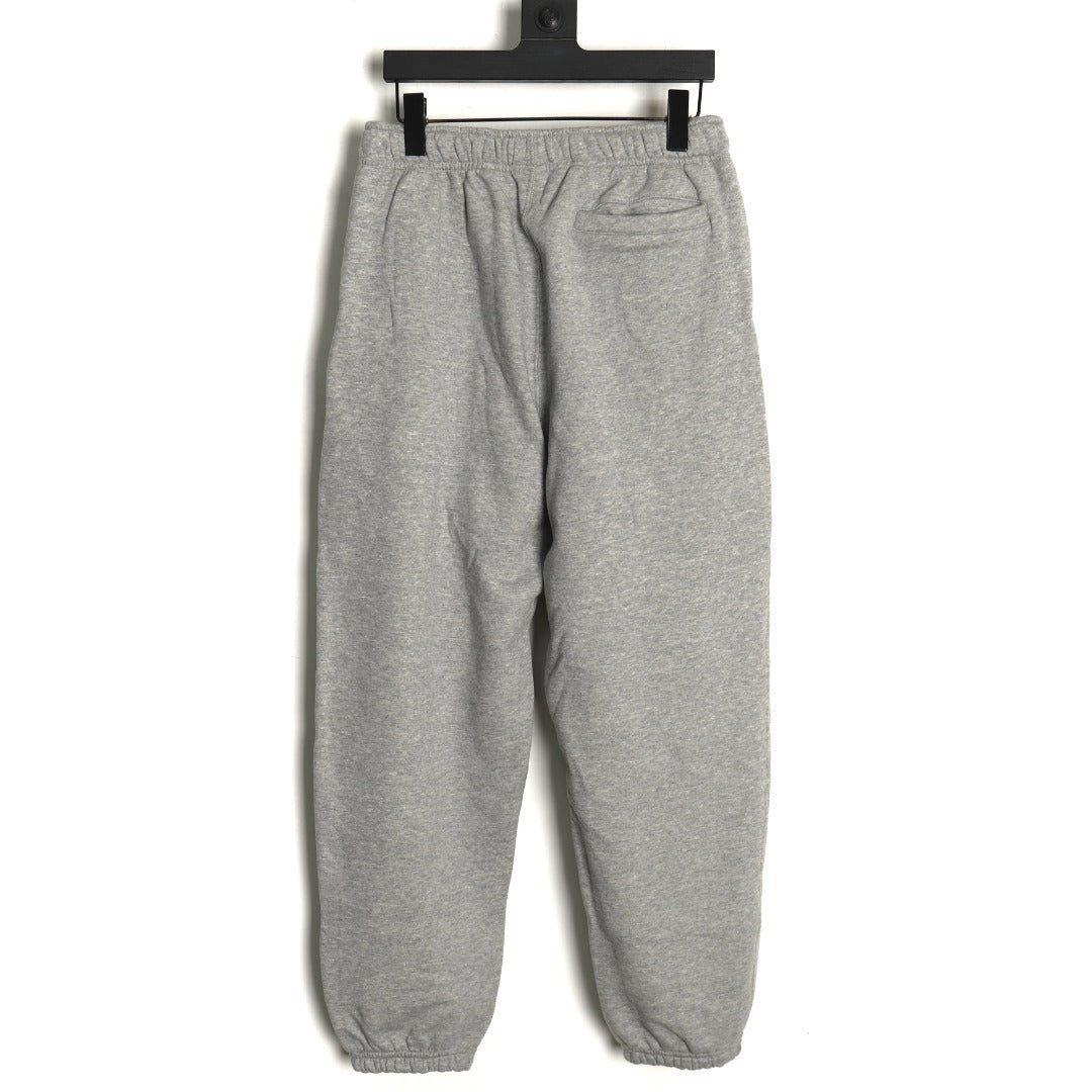 Nike x Stussy 23SS Embroidered Fleece Sweatpants – Gray - back view