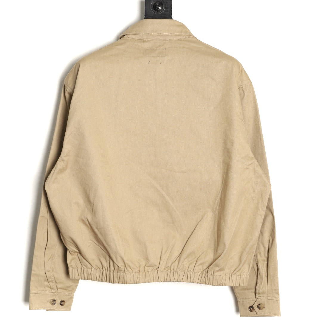 Ralph Lauren Pony Logo Zip Jacket – Tan - back view