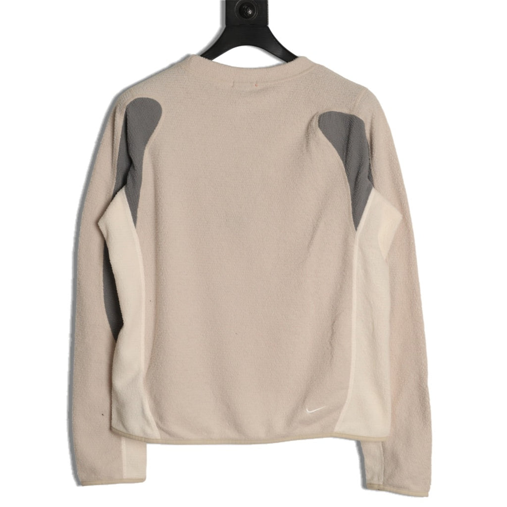 Nike ACG Contrast-Panel Long-Sleeve Top – Beige and Gray - back view
