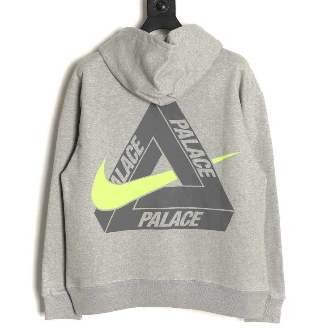 Nike x Palace Logo Hoodie – Heather Gray - back view