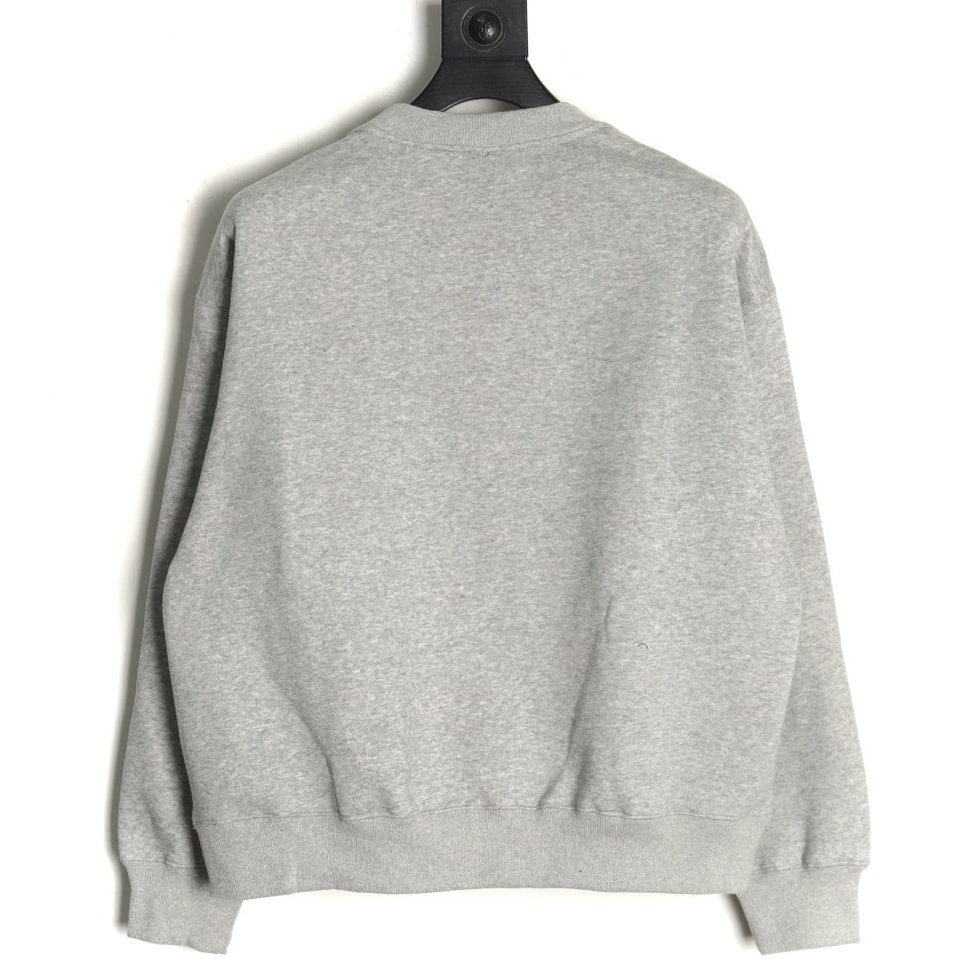 Nike x Stussy 23SS Embroidered Fleece Sweatshirt – Gray - back view