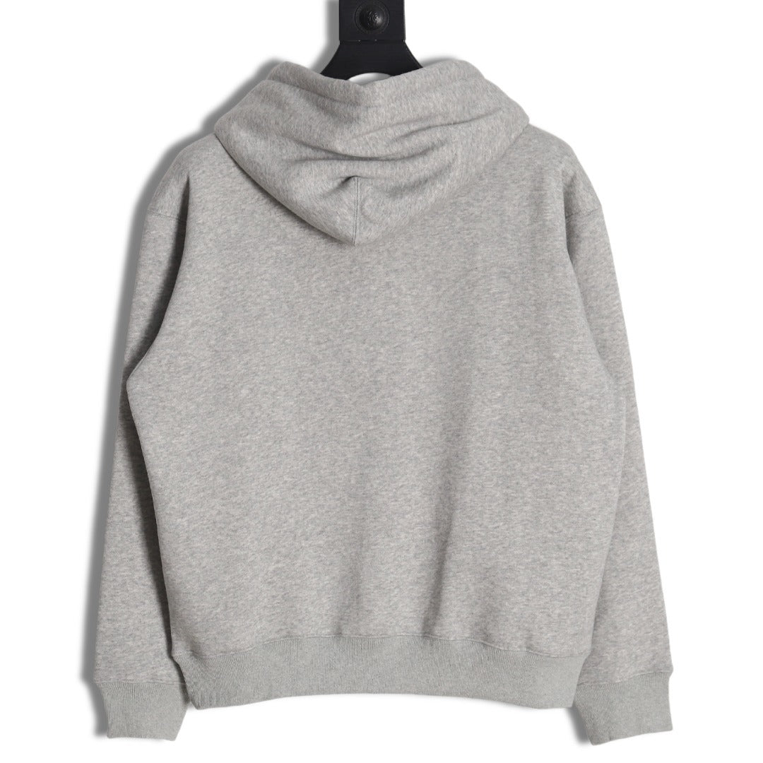 Nike x Stussy Embroidered Fleece Hoodie – Light Gray - back view