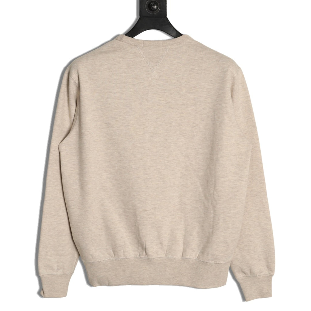 Ralph Lauren Pony Logo Crewneck Sweatshirt – Beige - back view