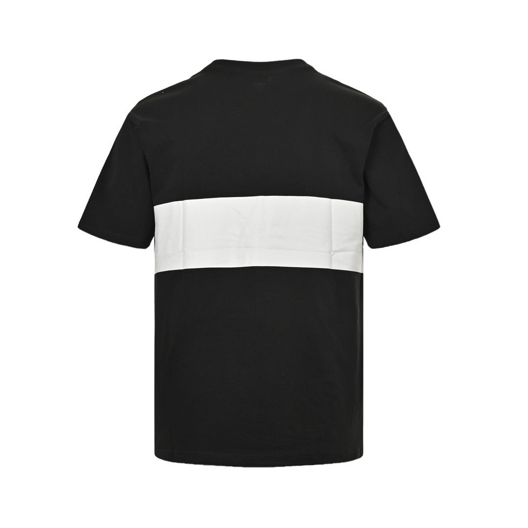 Burberry White Stripe Equestrian Graphic T-Shirt - back view
