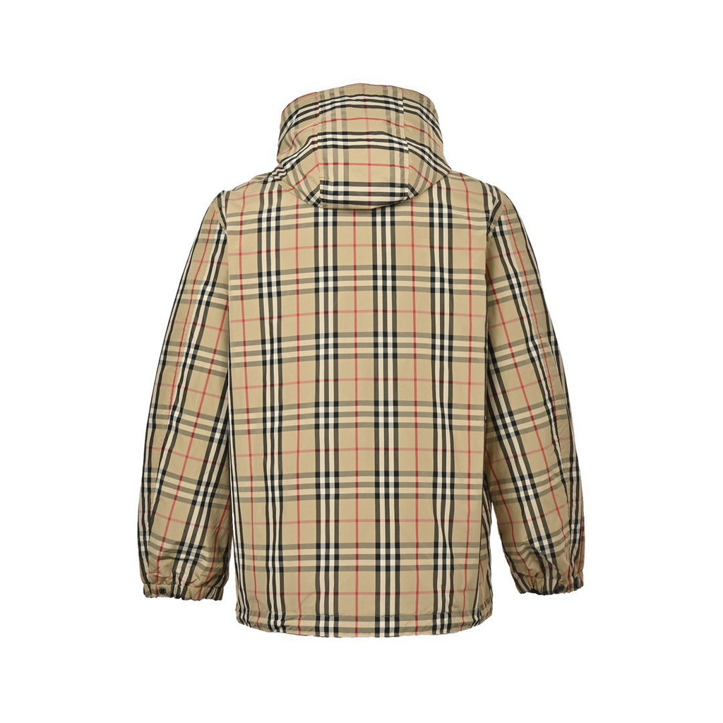 Burberry Reversible Check Equestrian Wind Jacket - back view